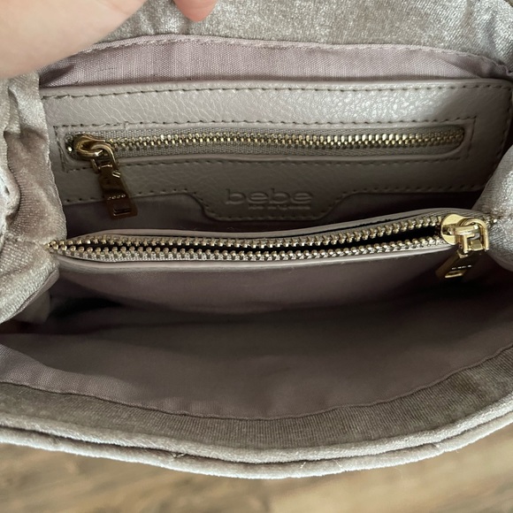 🔥BEBE velvet silver and gold bag🔥 - Picture 2 of 4